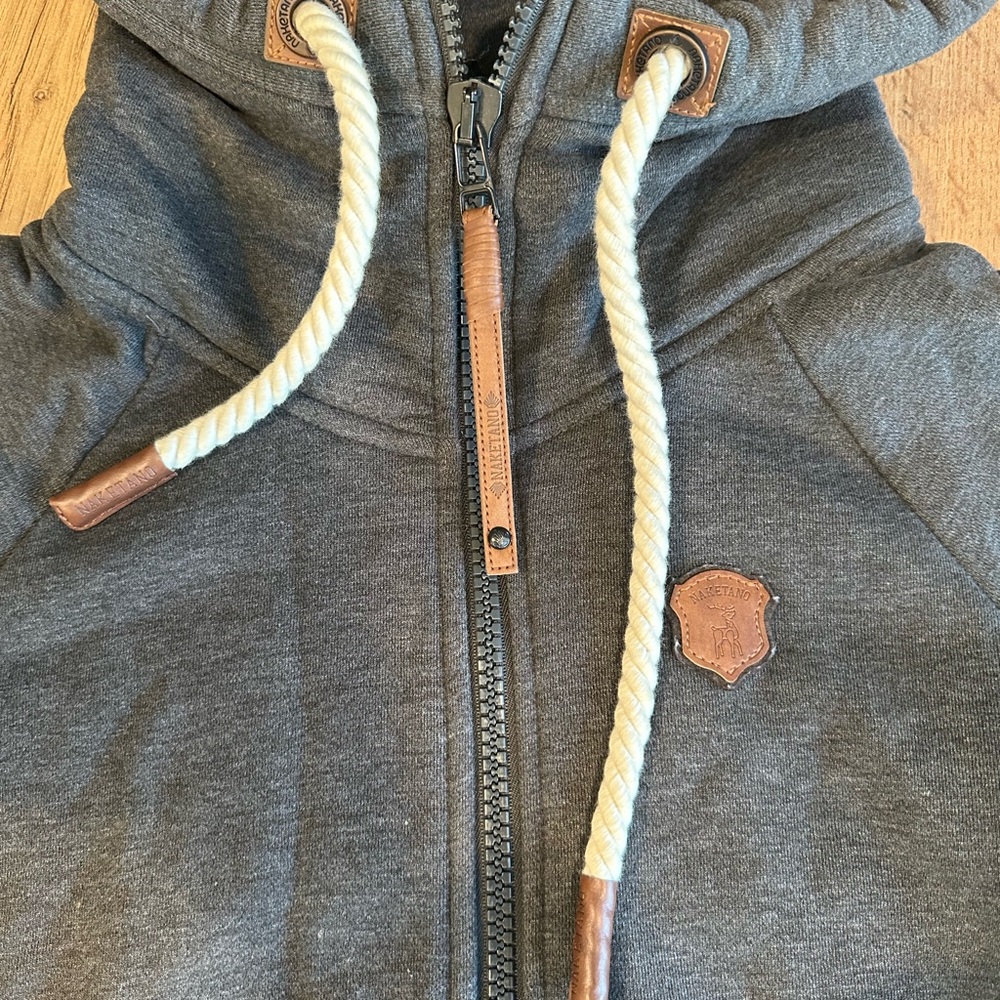 Naketano The Poets Choice zip up dark grey hoodie - Picture 2 of 8